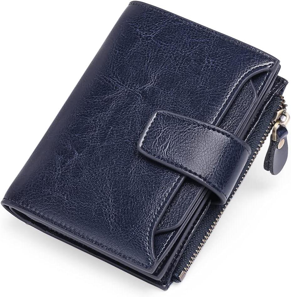 Compact Genuine Leather RFID Blocking Multi-Functional Wallet