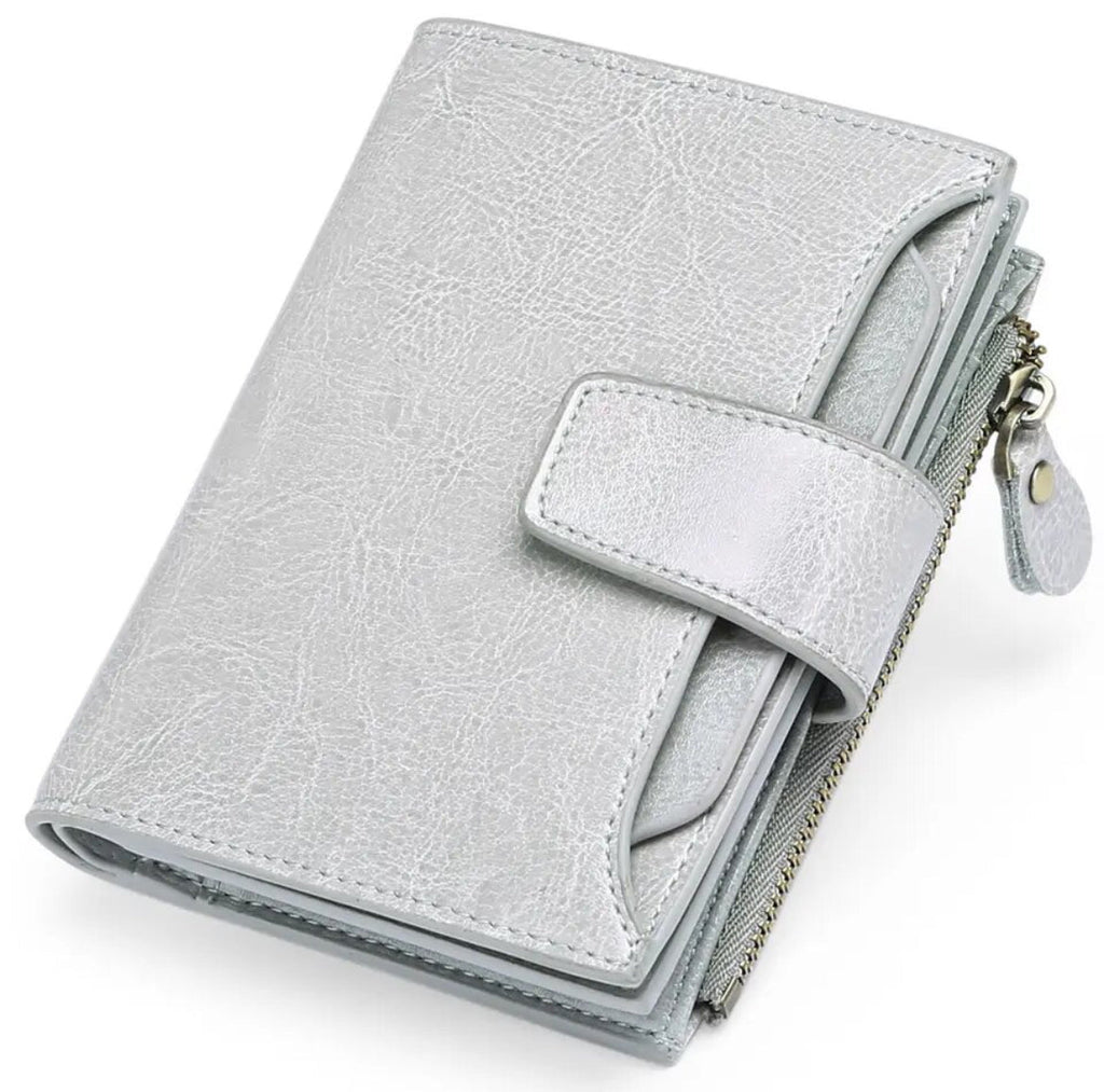 Compact Genuine Leather RFID Blocking Multi-Functional Wallet