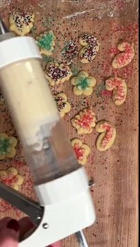 Cookie Press Kit with 20 Stainless Steel Discs & 4 Nozzles – Adjustable Size & Easy Clean