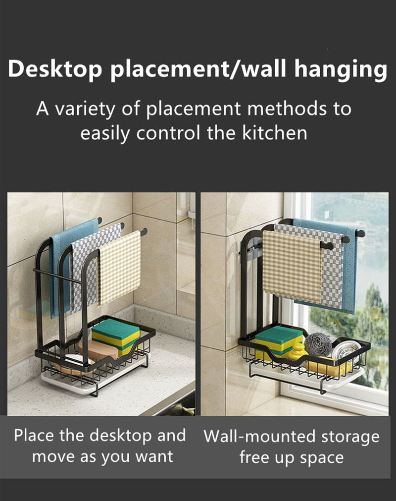 Countertop Dish Drying Rack with Drip Tray