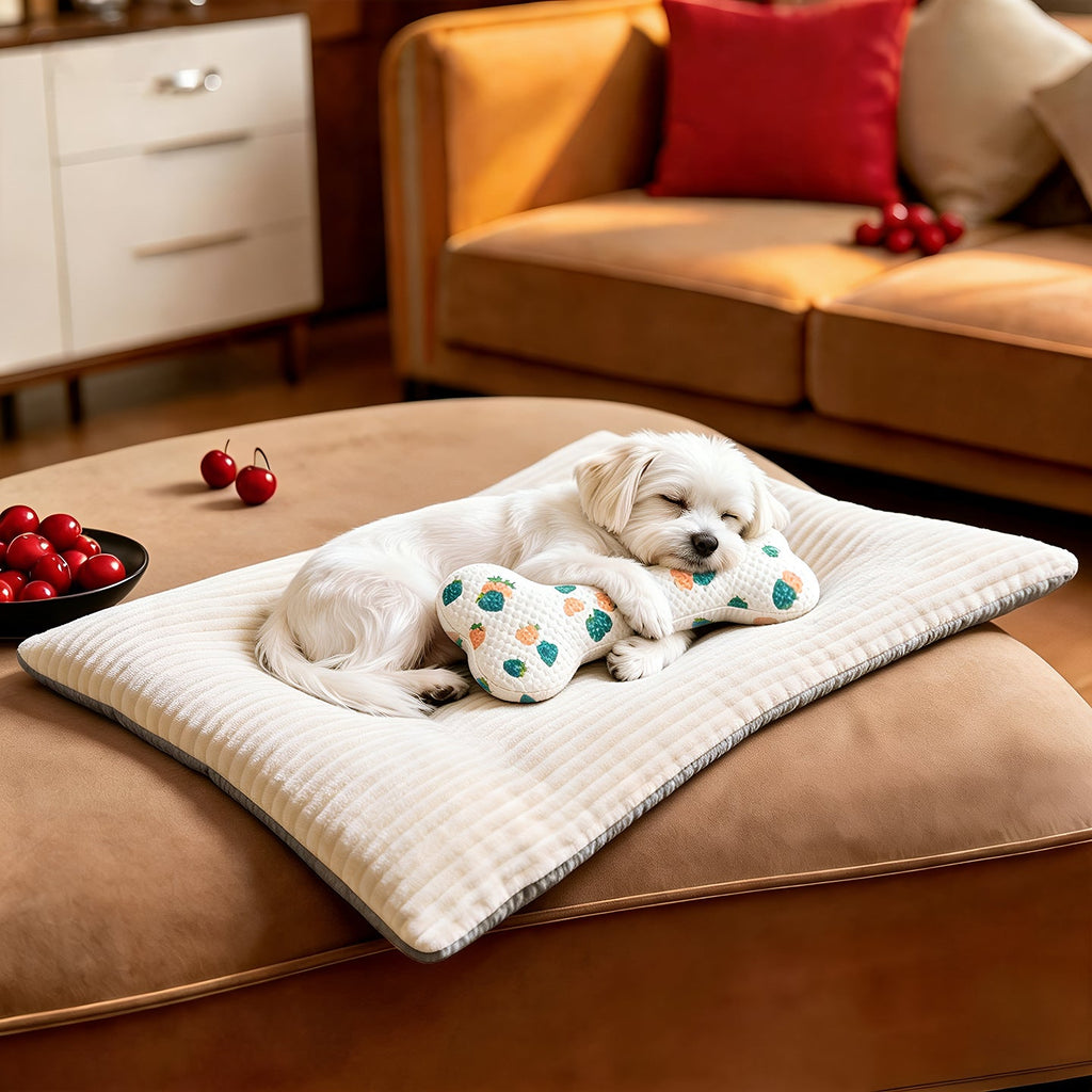 Cozy bamboo cat bed with washable cushion