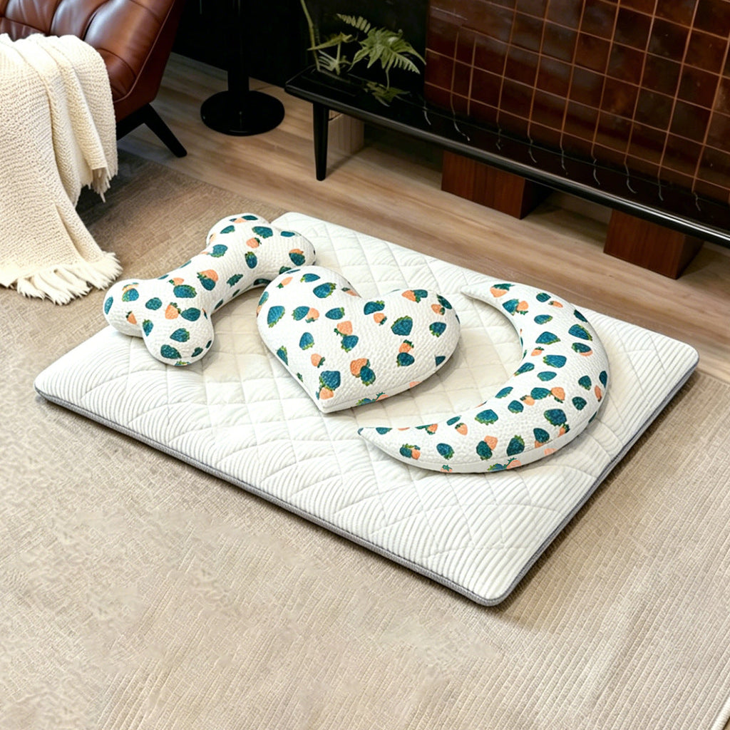 Cozy bamboo cat bed with washable cushion