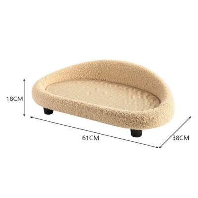 CozyCat Retreat Luxury Cat Bed with Scratching Post