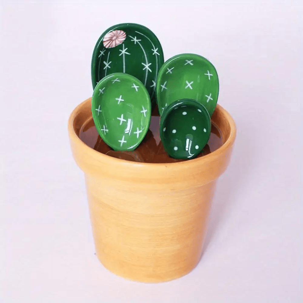 Creative cactus measuring spoon set – 4-piece nesting spoons