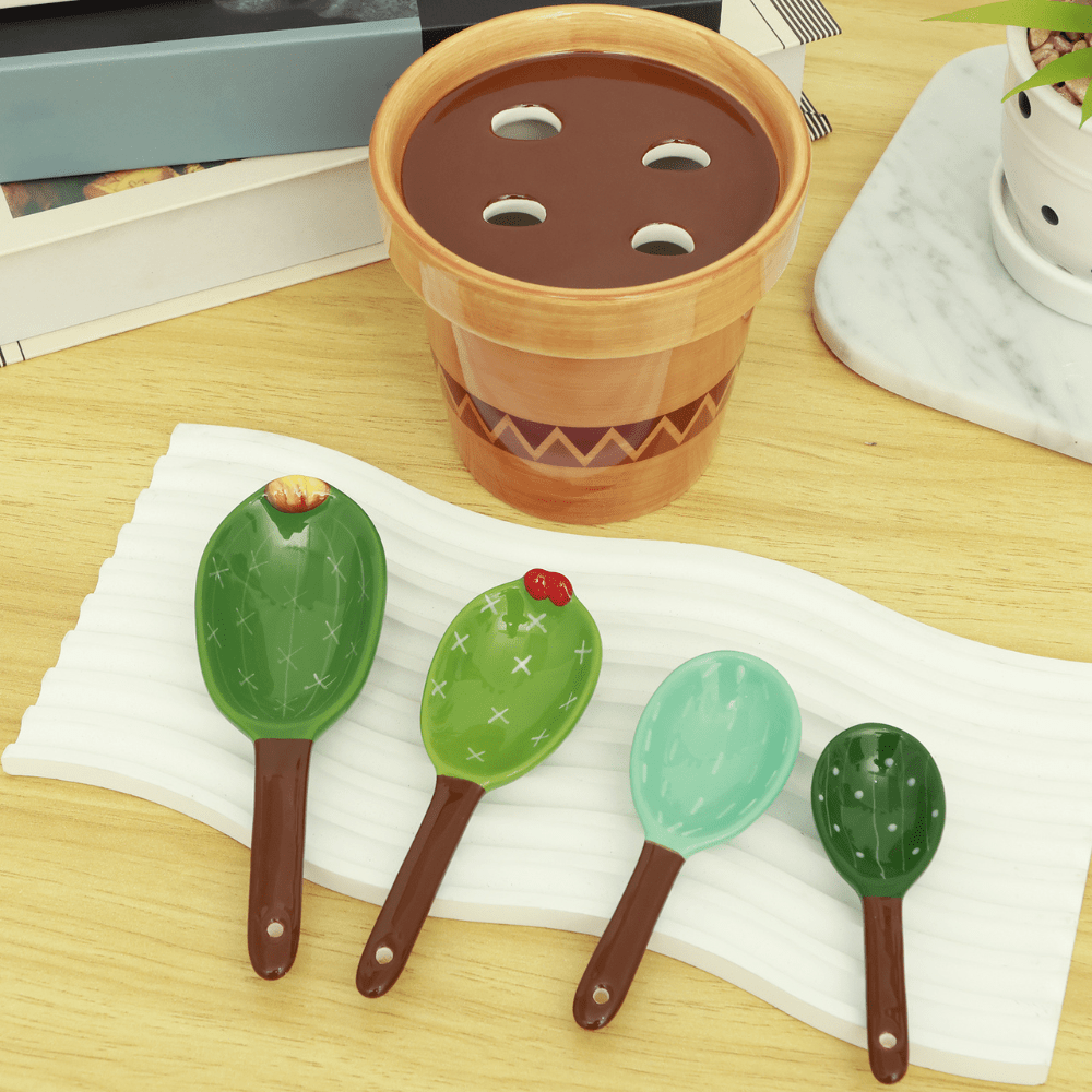 Creative cactus measuring spoon set – 4-piece nesting spoons