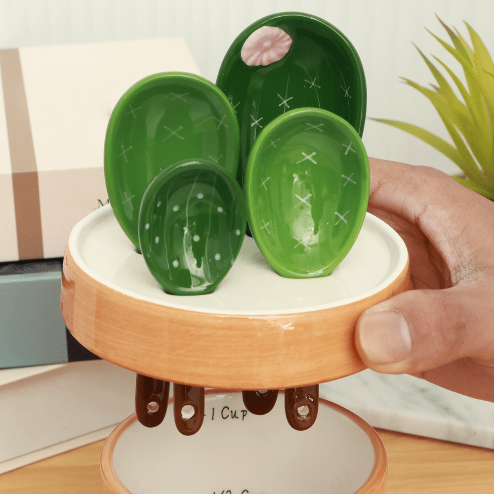Creative cactus measuring spoon set – 4-piece nesting spoons