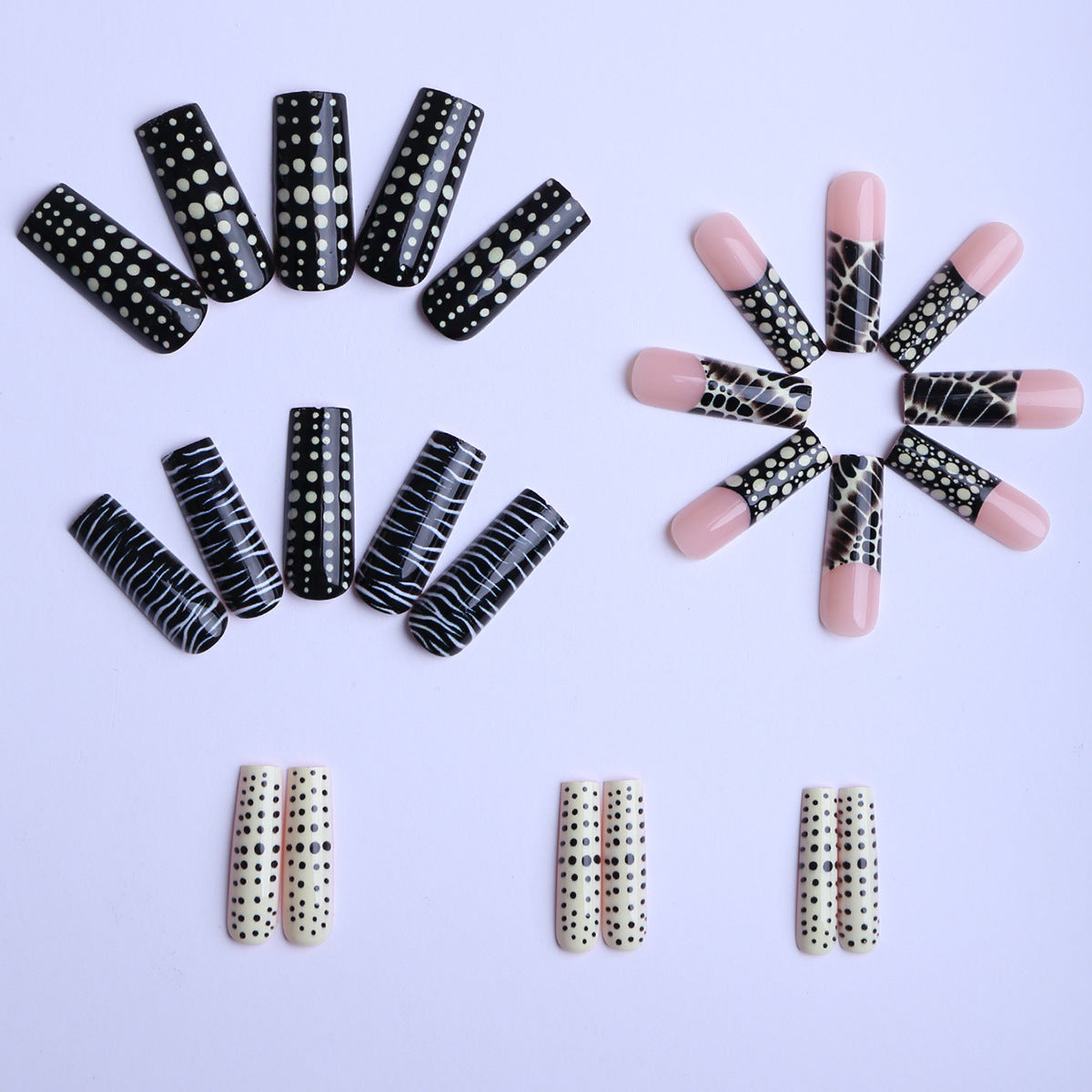 Creative Design Artificial Fingernails with Modern Accents
