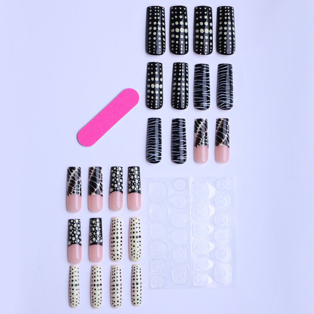 Creative Design Artificial Fingernails with Modern Accents
