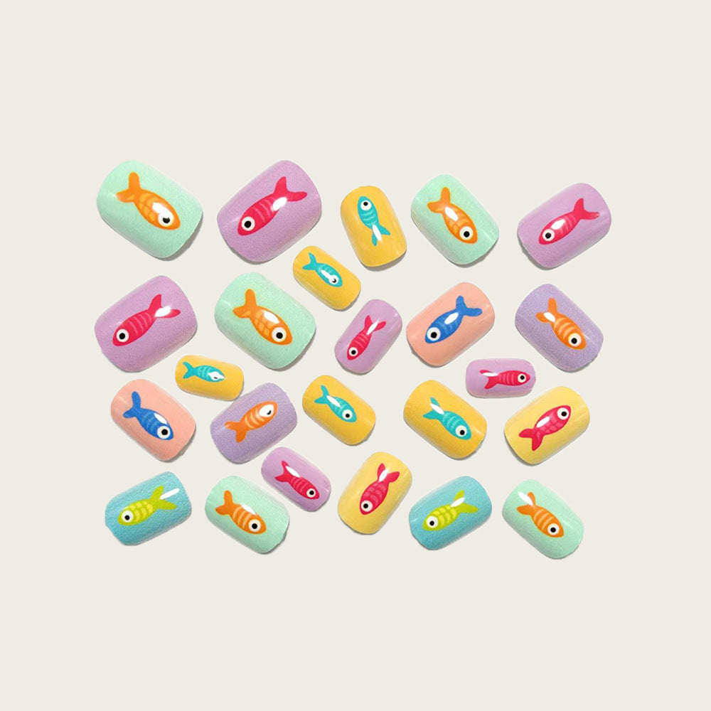 Creative Fish Design Press-On Nails