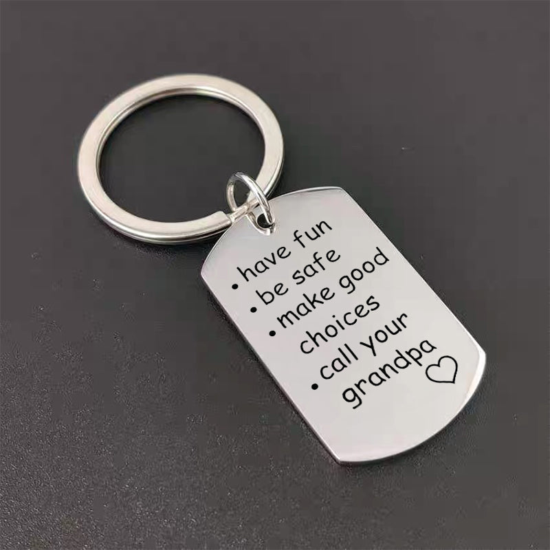 Creative Stainless Steel Keychain – Meaningful Reminder Gift