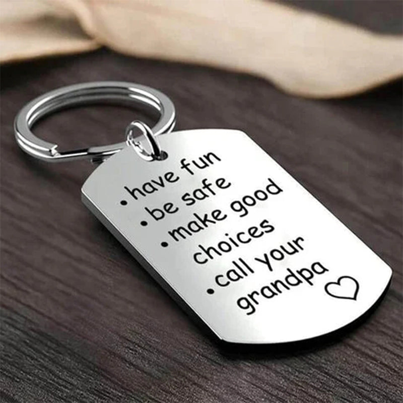 Creative Stainless Steel Keychain – Meaningful Reminder Gift