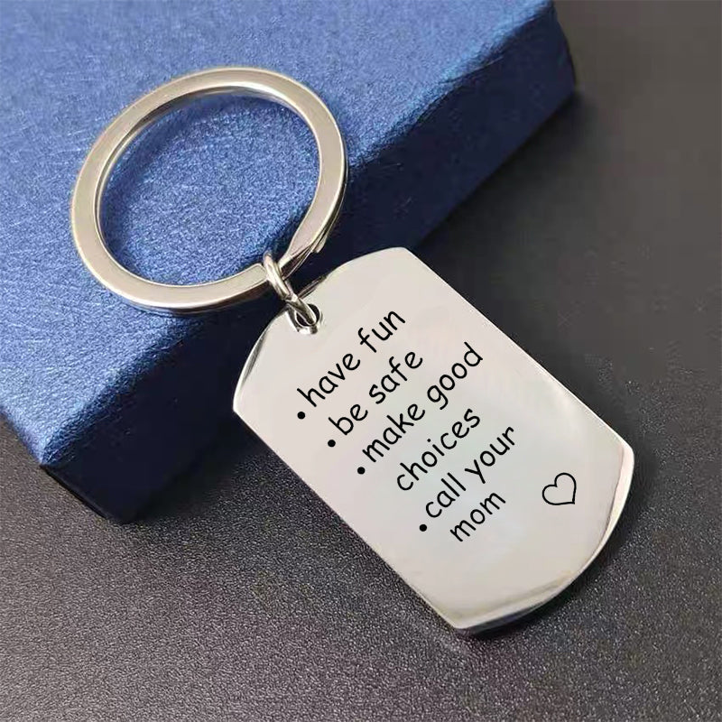 Creative Stainless Steel Keychain – Meaningful Reminder Gift