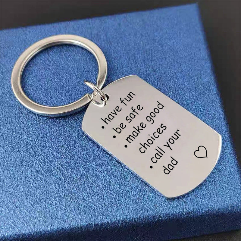 Creative Stainless Steel Keychain – Meaningful Reminder Gift