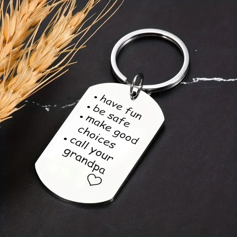 Creative Stainless Steel Keychain – Meaningful Reminder Gift