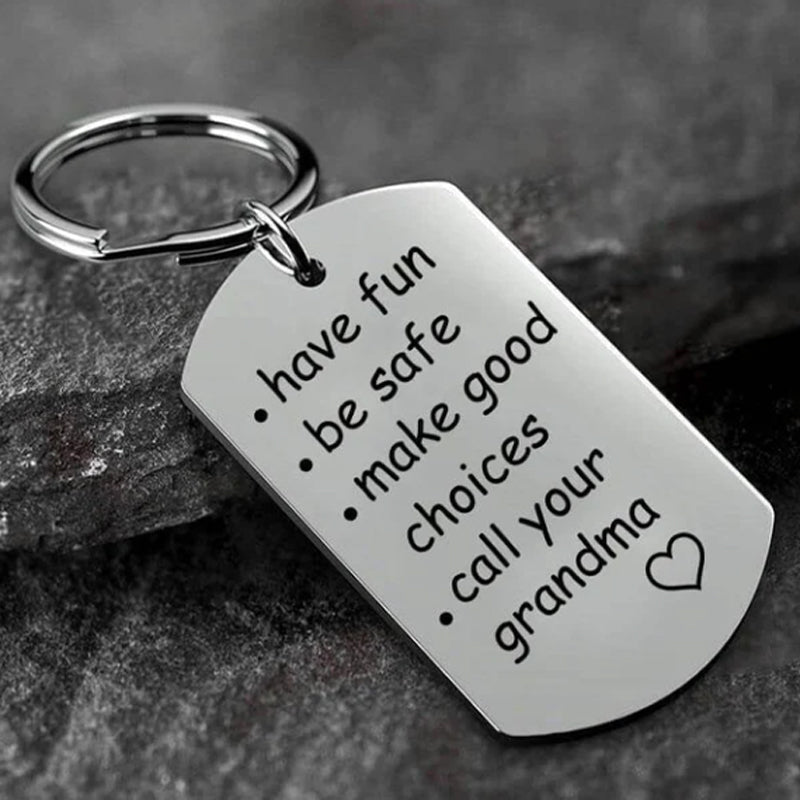 Creative Stainless Steel Keychain – Meaningful Reminder Gift