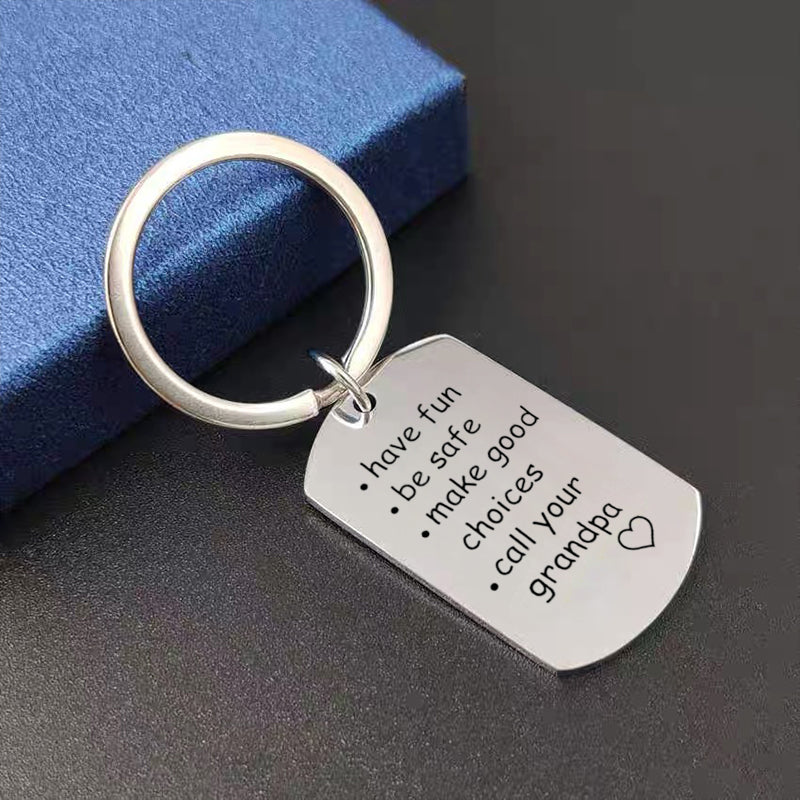 Creative Stainless Steel Keychain – Meaningful Reminder Gift