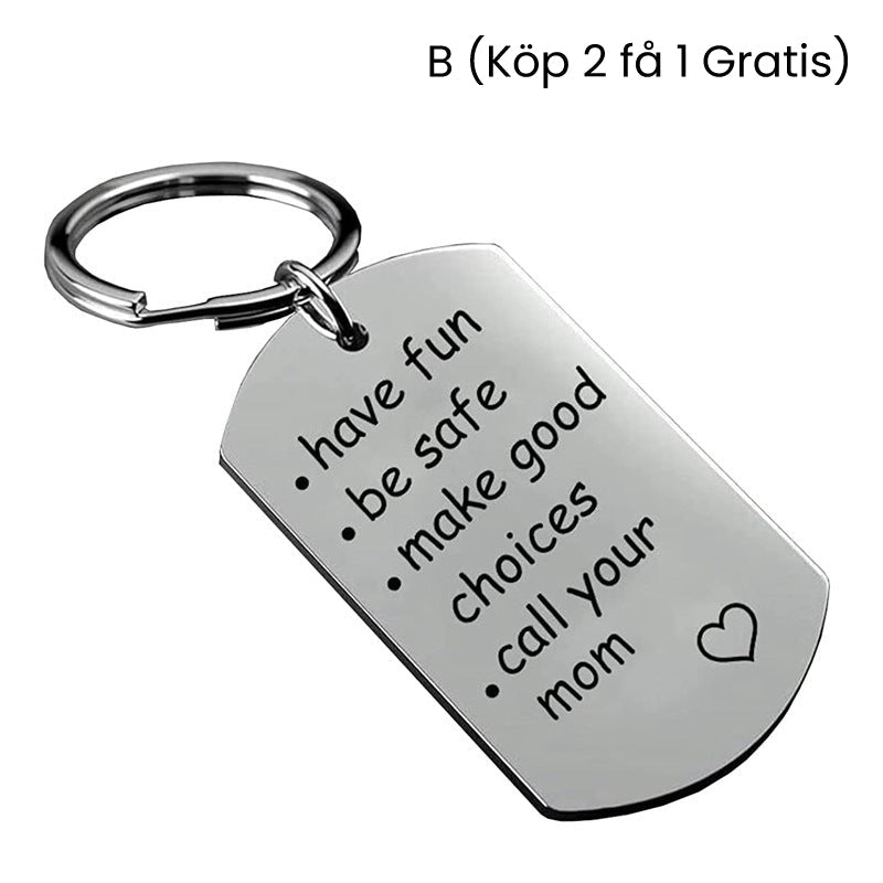 Creative Stainless Steel Keychain – Meaningful Reminder Gift