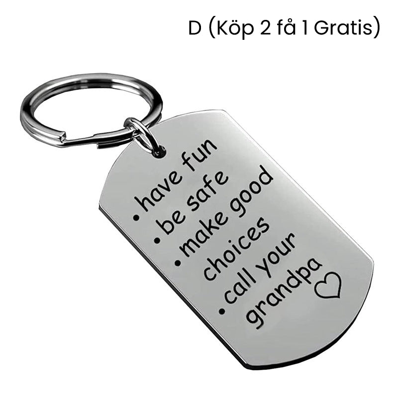 Creative Stainless Steel Keychain – Meaningful Reminder Gift