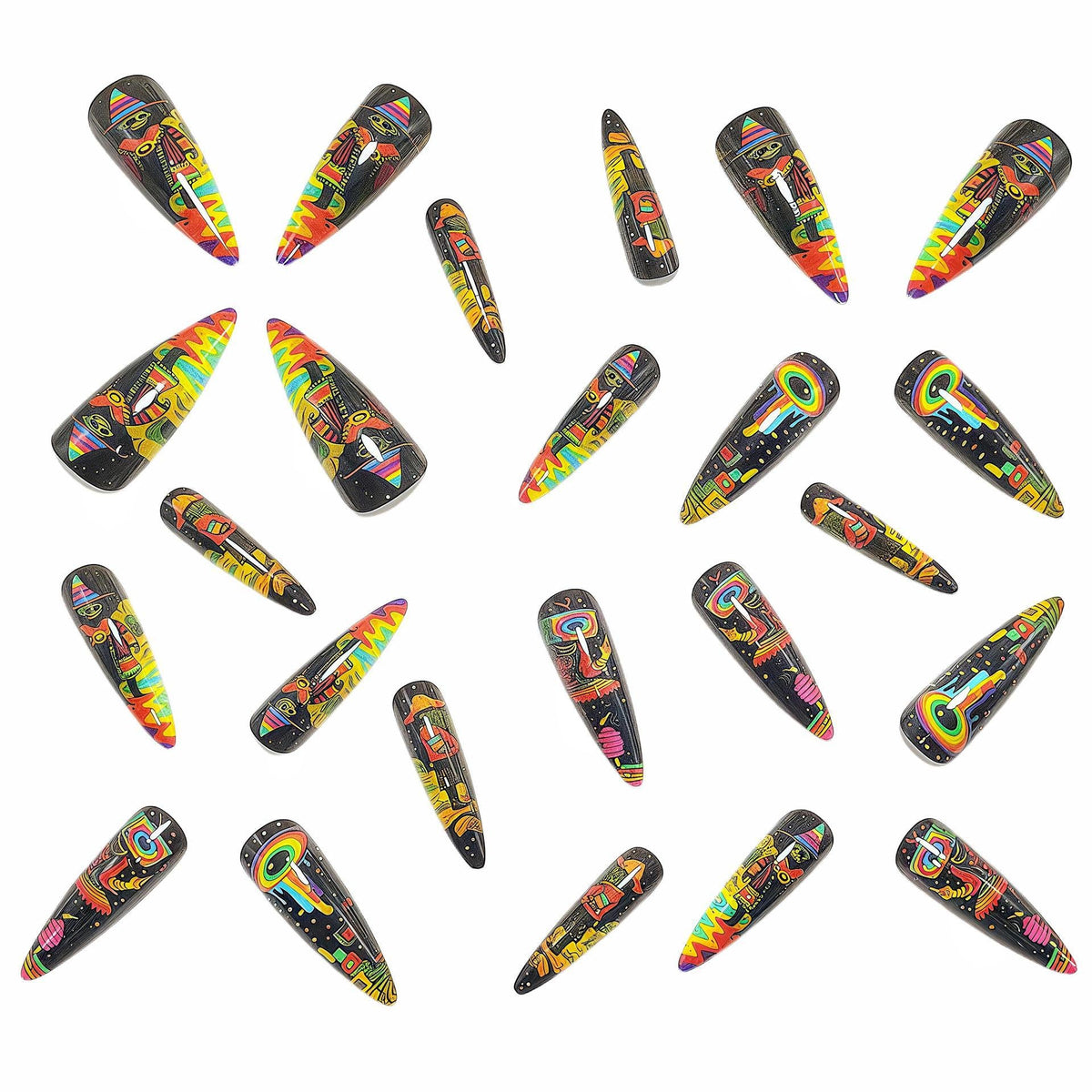 Creative Tropical Motif Press-On Nails