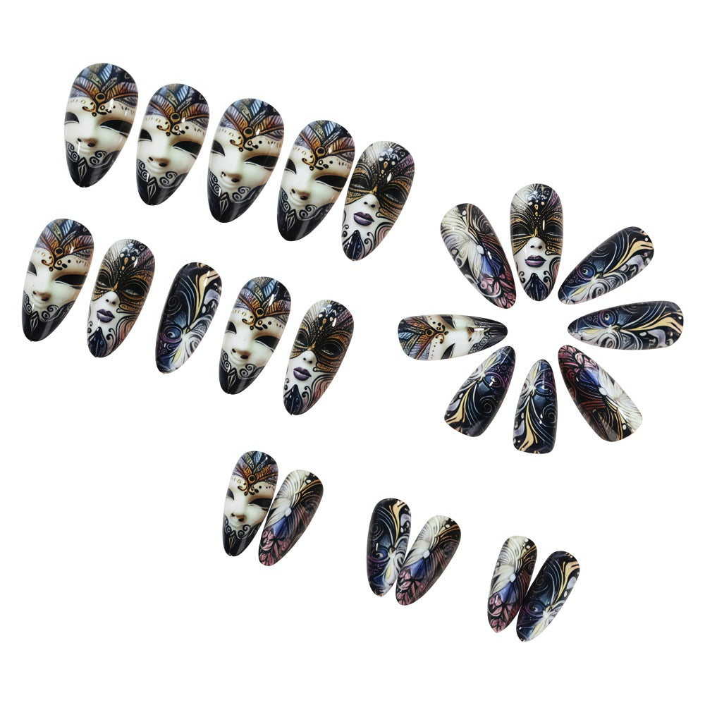 Creatively designed press-on nails