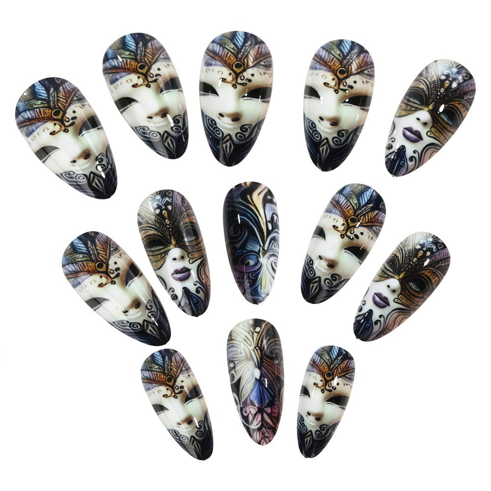 Creatively designed press-on nails