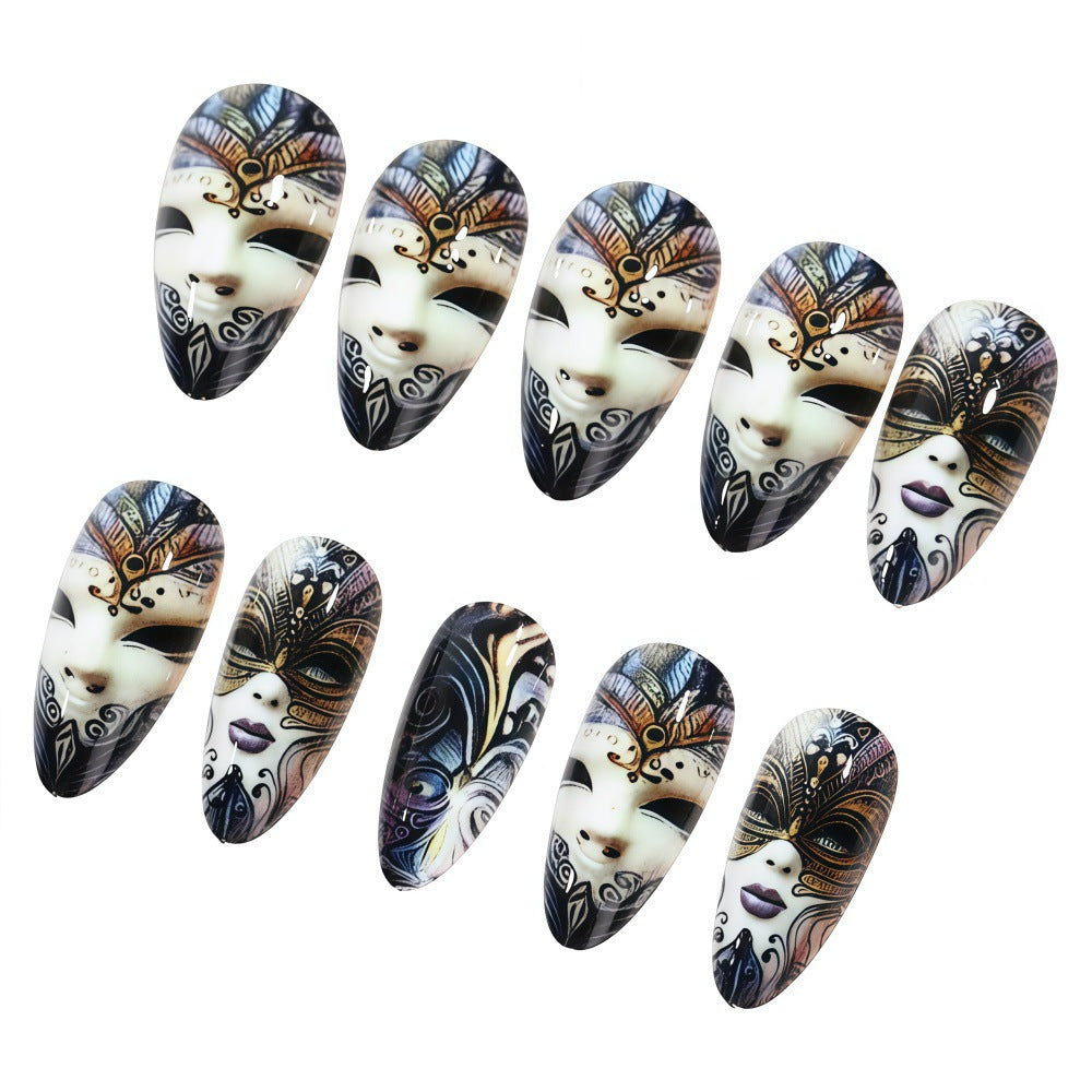 Creatively designed press-on nails