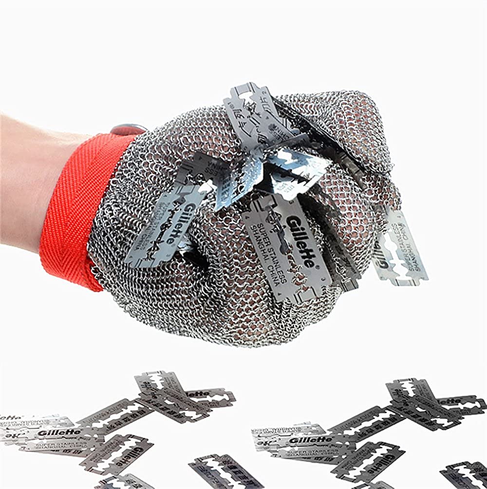 Cut-resistant stainless steel safety glove