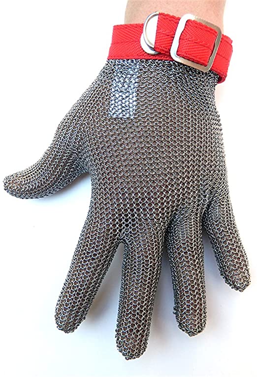 Cut-resistant stainless steel safety glove