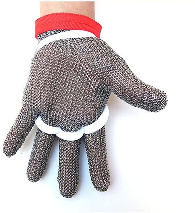 Cut-resistant stainless steel safety glove