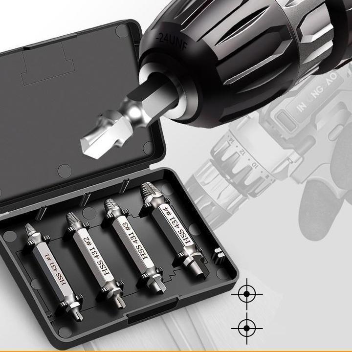 Damaged Screw Extractor Set – Heavy-Duty HSS Steel