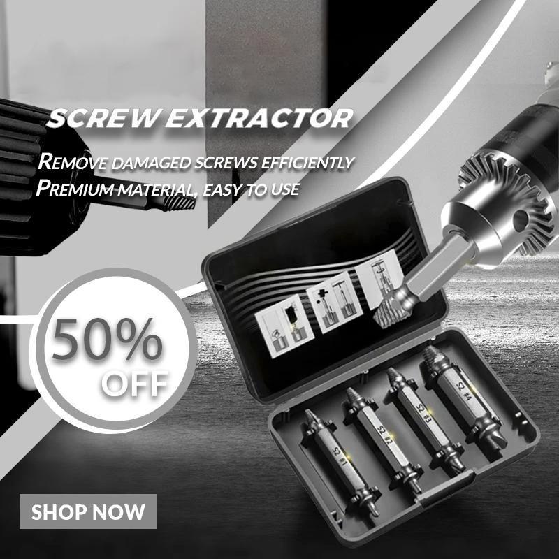 Damaged Screw Extractor Set – Heavy-Duty HSS Steel