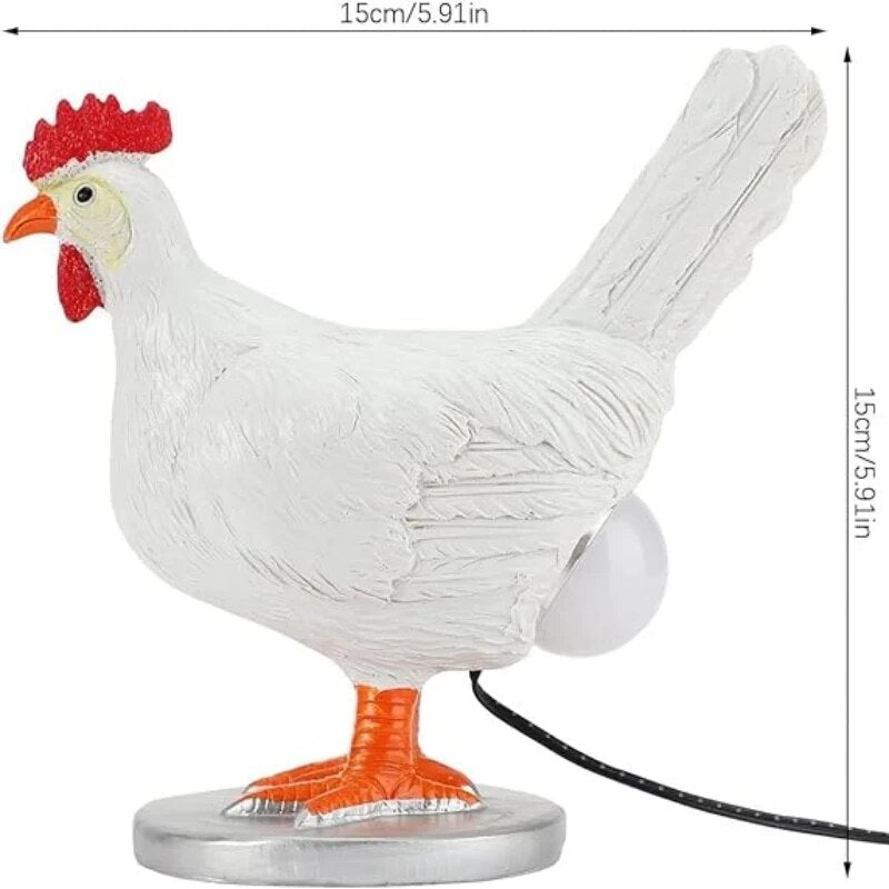 Decorative Chicken Table Lamp with Soft LED Light