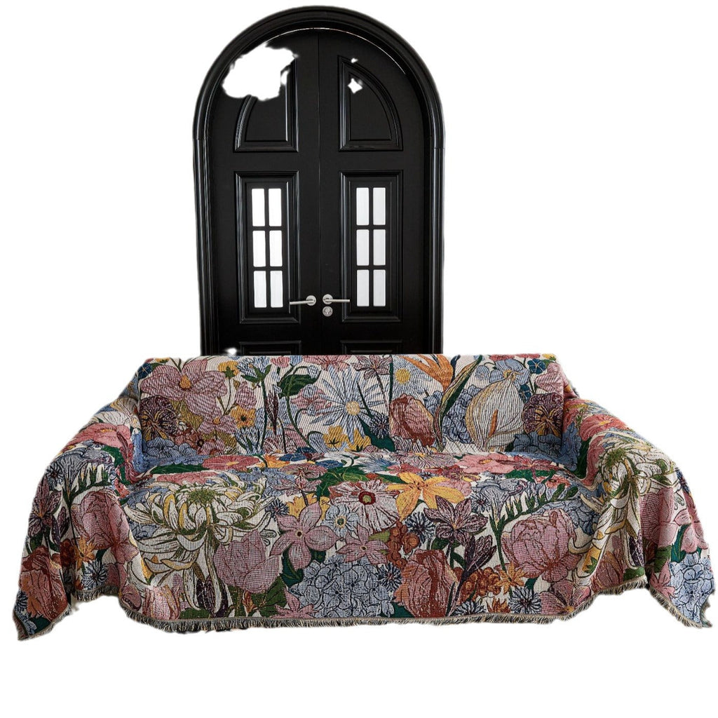 Decorative Couch Cover with Fringed Edges