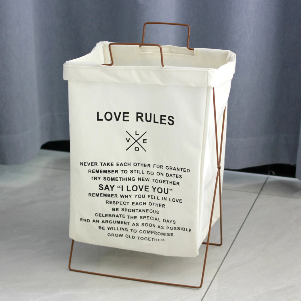 Decorative Laundry Basket with Inspiring Quotes