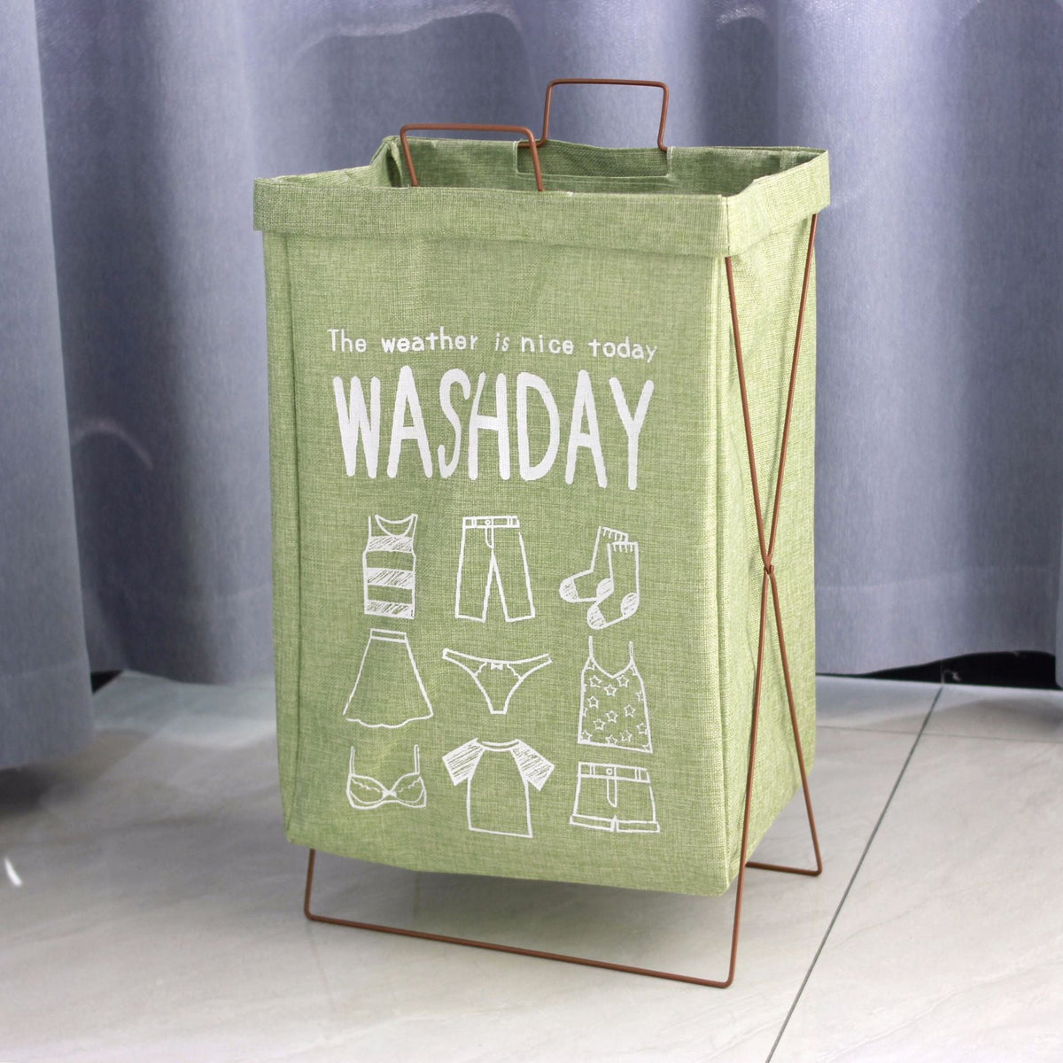 Decorative Laundry Basket with Inspiring Quotes