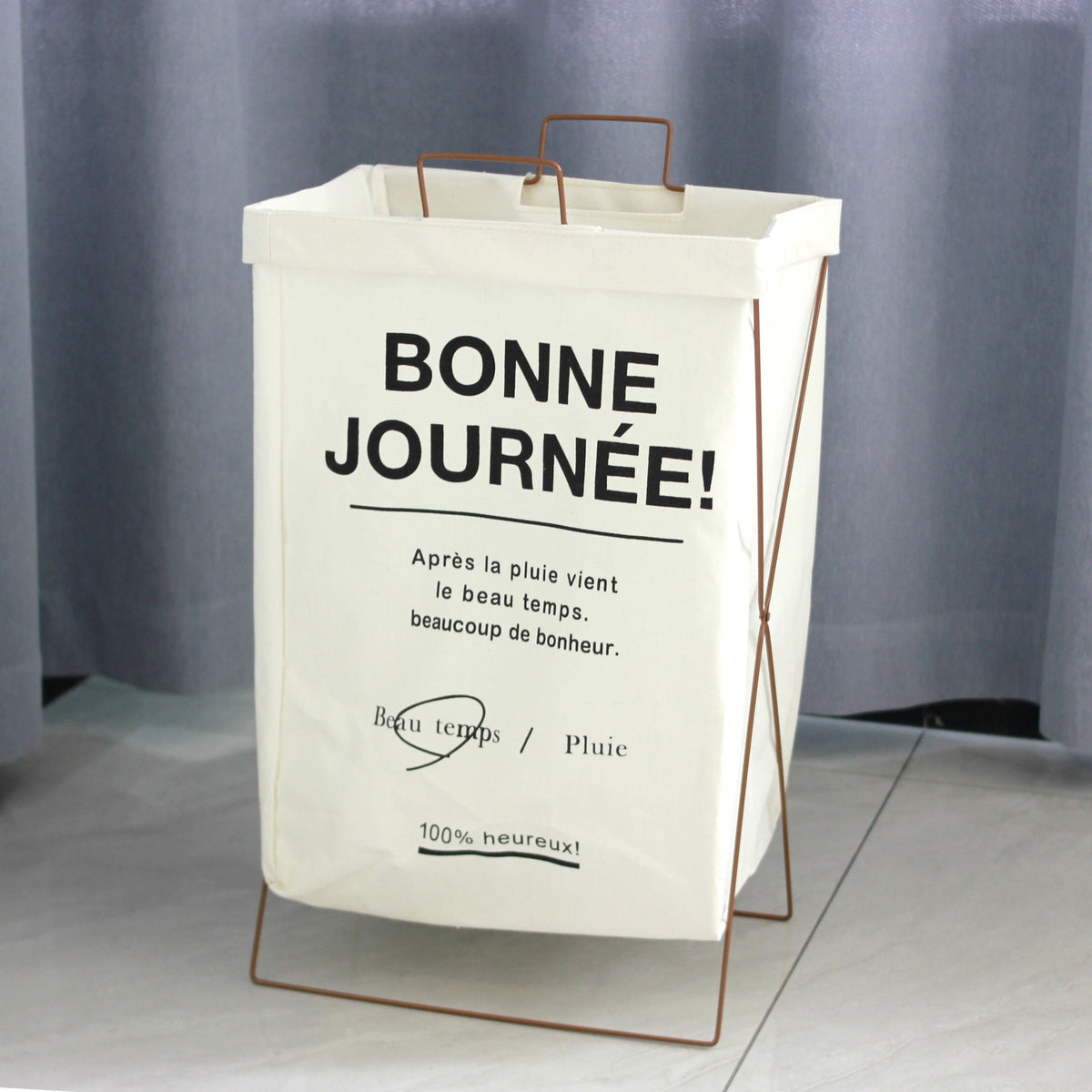 Decorative Laundry Basket with Inspiring Quotes
