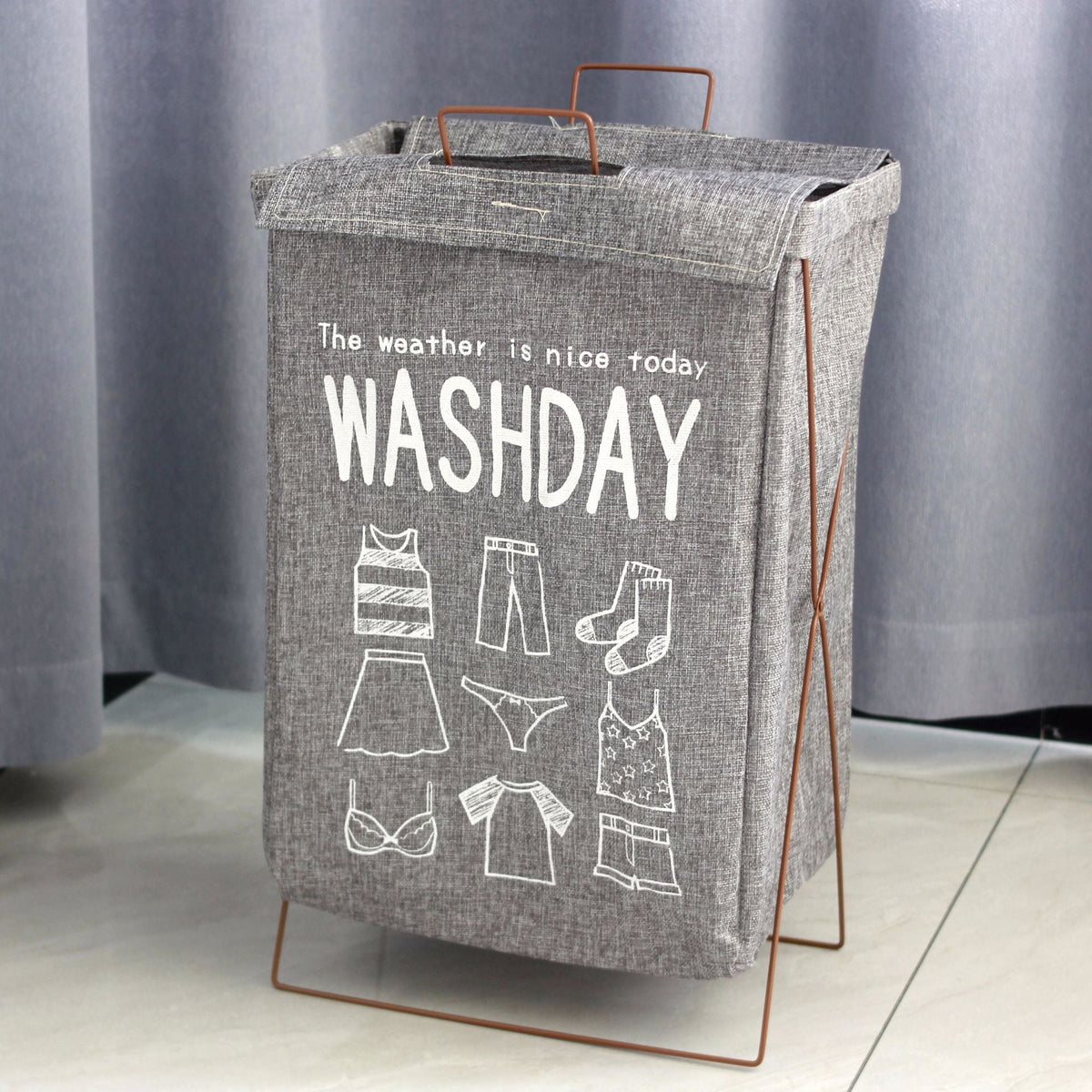 Decorative Laundry Basket with Inspiring Quotes