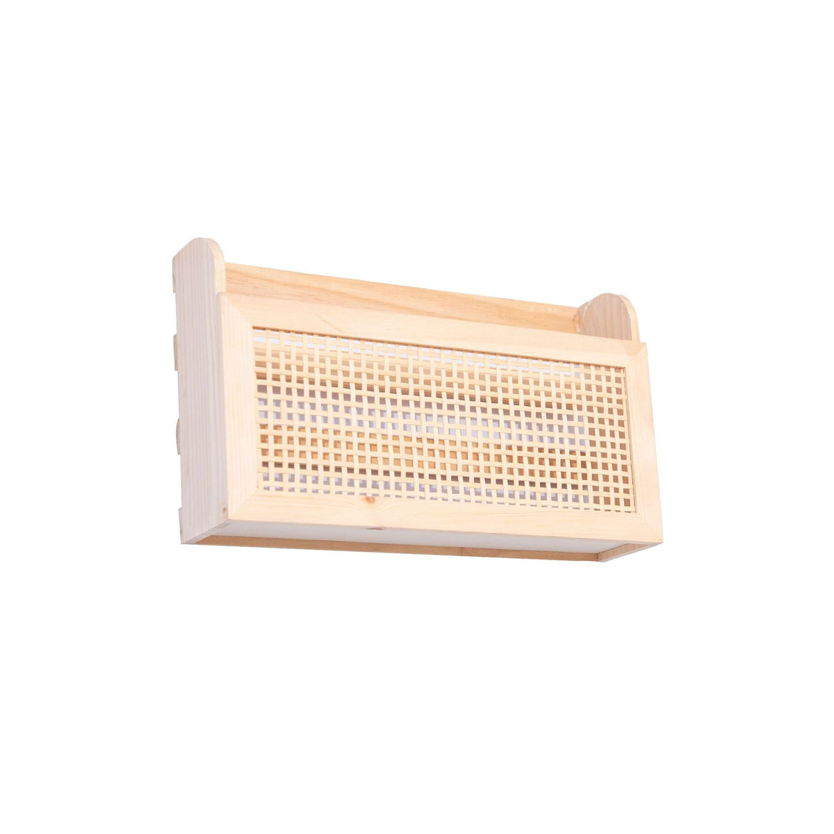 Decorative Wall Shelf with Cane Panel