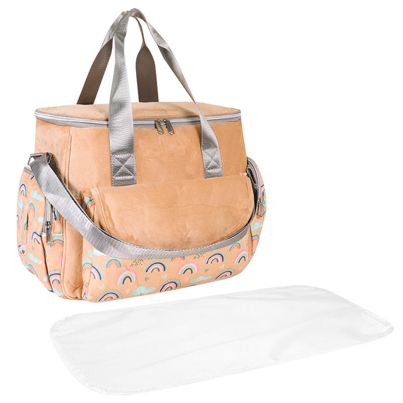 Diaper Bag with Organized Compartments and Removable Changing Mat