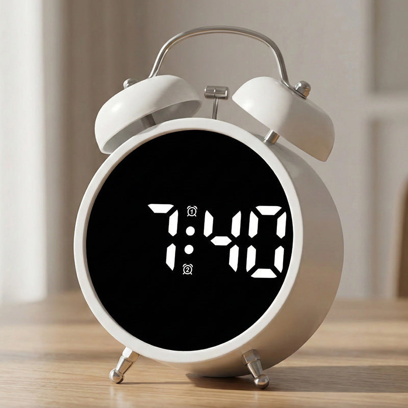 Digital Alarm Clock with Large Display and Temperature Sensor