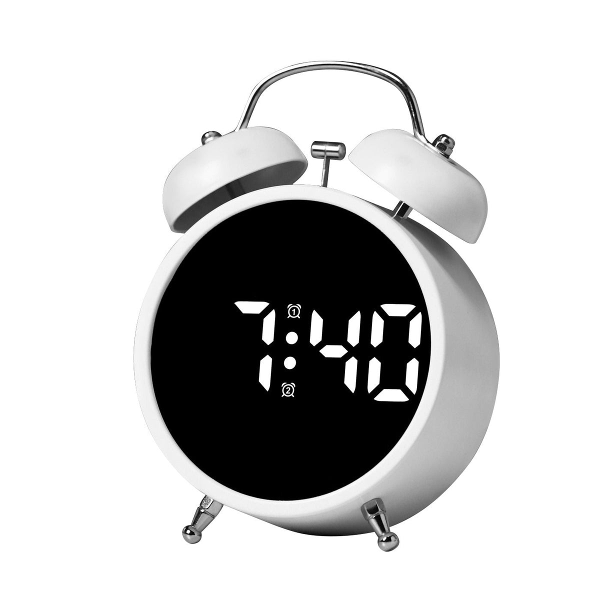 Digital Alarm Clock with Large Display and Temperature Sensor