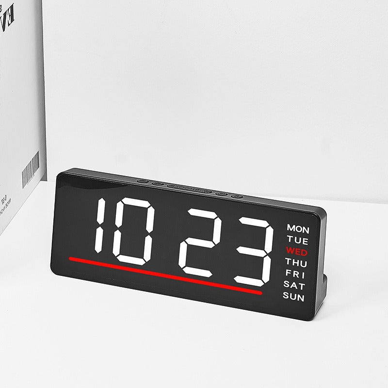 Digital Alarm Clock with Large LED Display and Dual Alarms