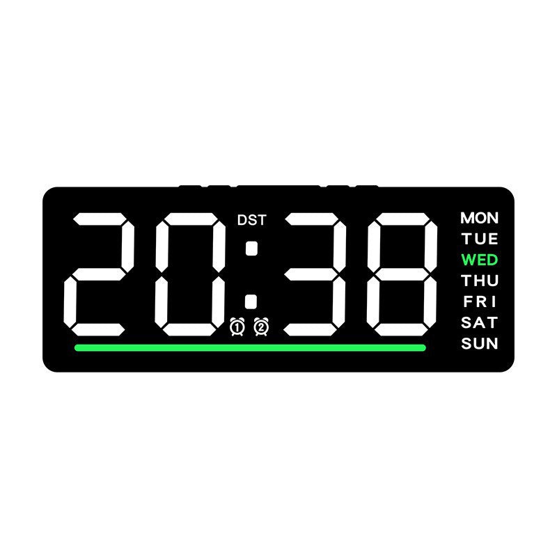 Digital Alarm Clock with Large LED Display and Dual Alarms