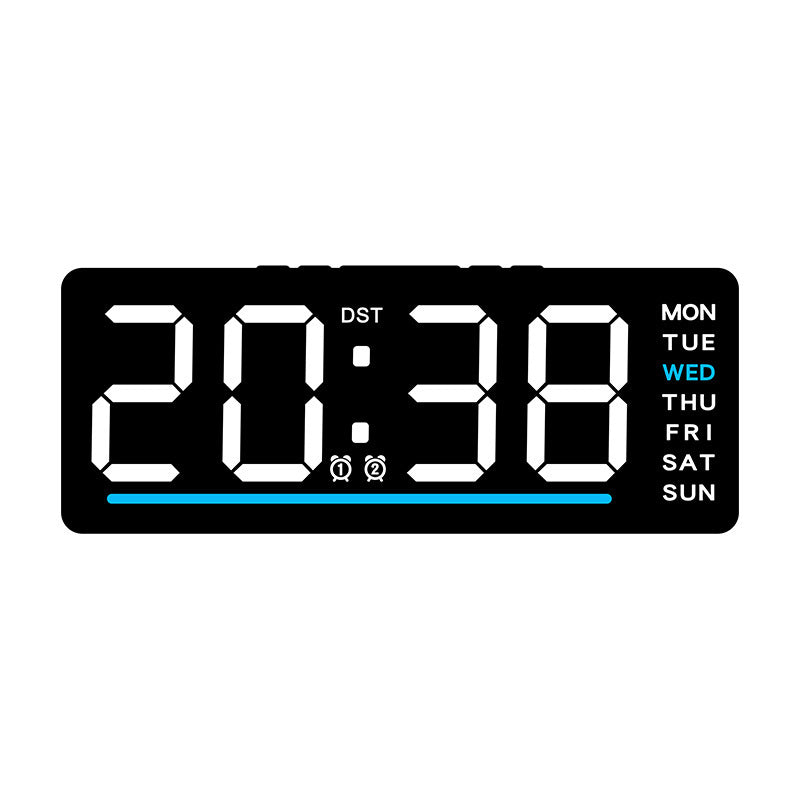 Digital Alarm Clock with Large LED Display and Dual Alarms
