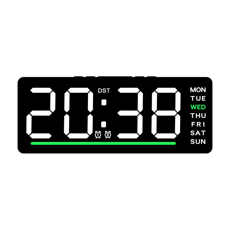 Digital Alarm Clock with Large LED Display and Dual Alarms