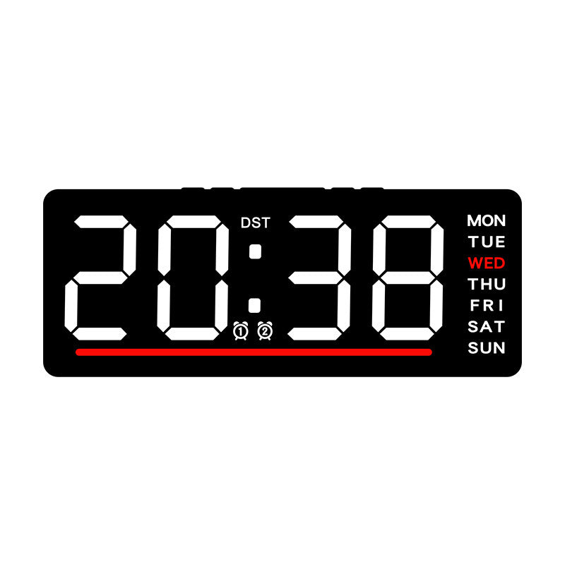 Digital Alarm Clock with Large LED Display and Dual Alarms