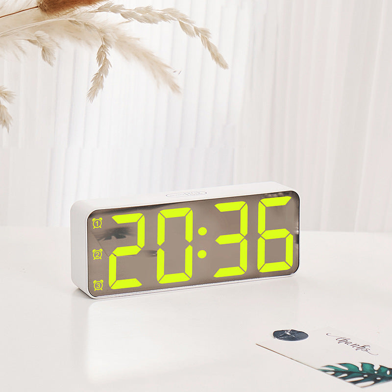Digital Alarm Clock with Large LED Display and Multi-Function Settings