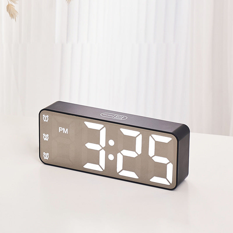 Digital Alarm Clock with Large LED Display and Multi-Function Settings