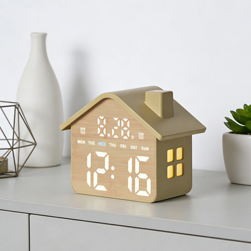Digital House-Shaped Creative Alarm Clock