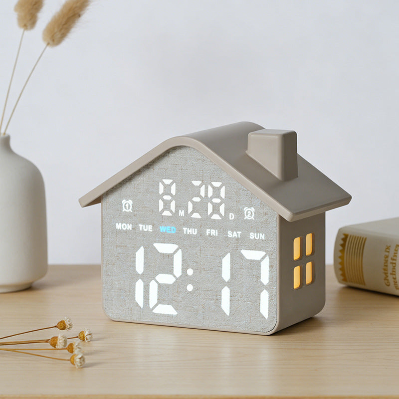 Digital House-Shaped Creative Alarm Clock